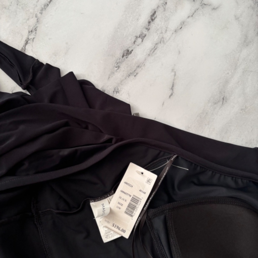 Magicsuit Black Halter Surplice Skirted One-Piece - Picture 5 of 5